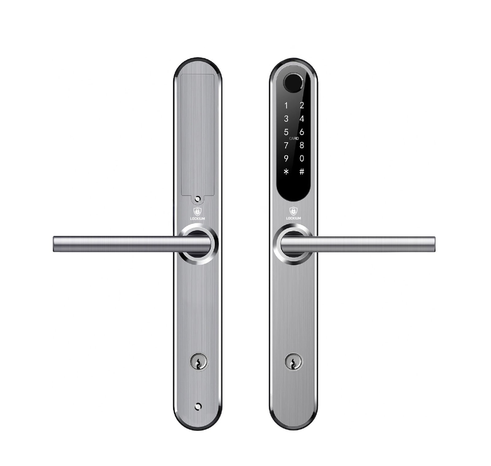 Serrure numérique argentée